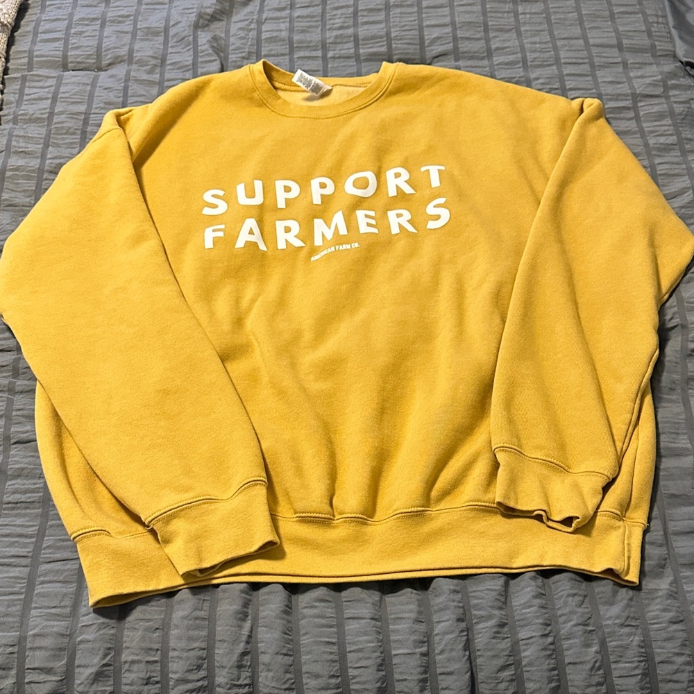 Support Farmers Yellow Sweater